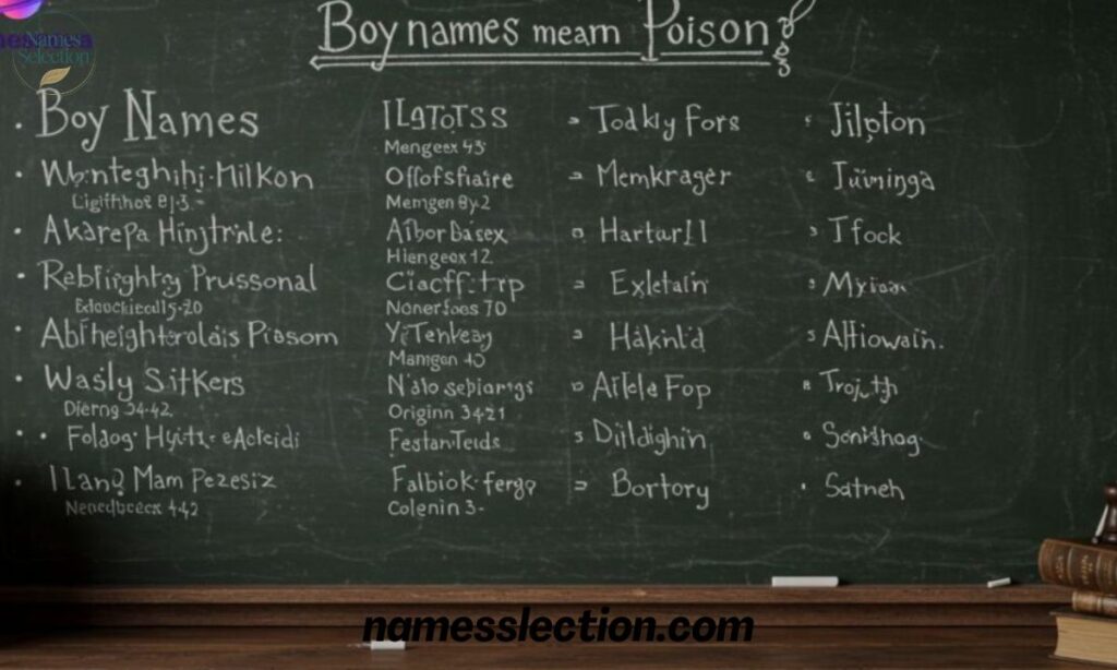 Male Names That Mean Poison ⚔️