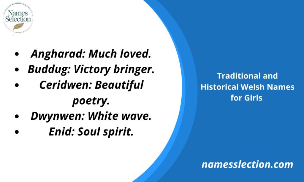 Traditional and Historical Welsh Names for Girls