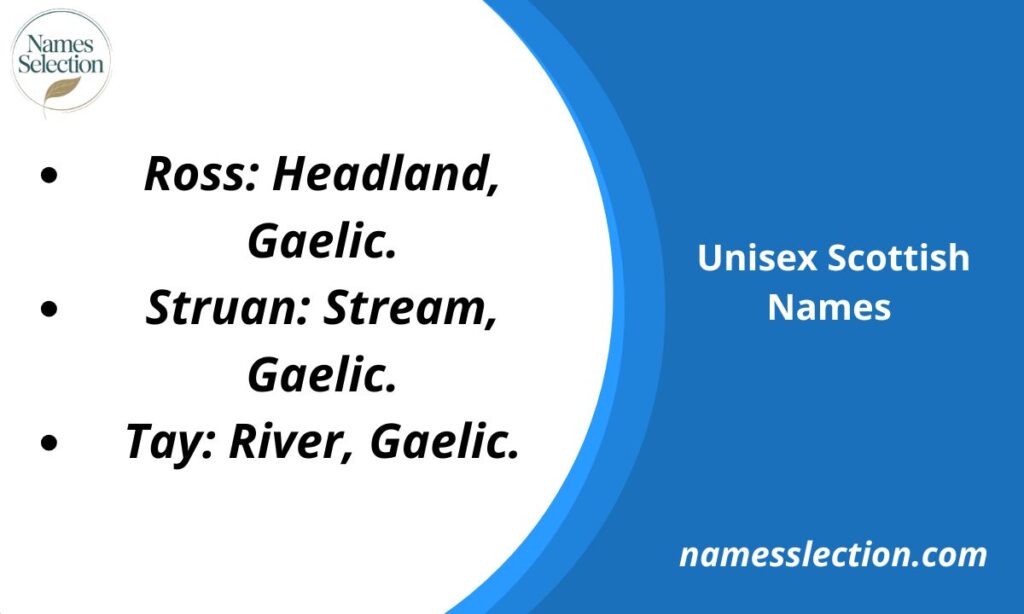Unisex Scottish Names ⚖️
