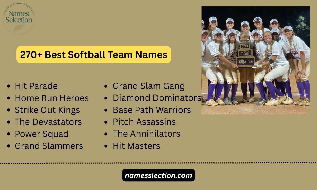 270+ Best Softball Team Names (By Category)