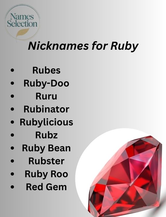 Funny & Creative Nicknames for Ruby