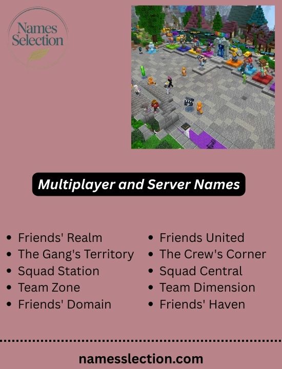 Multiplayer and Server Names