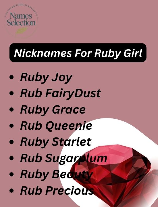 Nicknames For Ruby Girl