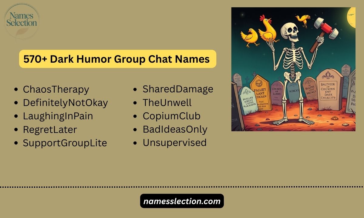 570+ Dark Humor Group Chat Names That Cross the Line (and We Love It)