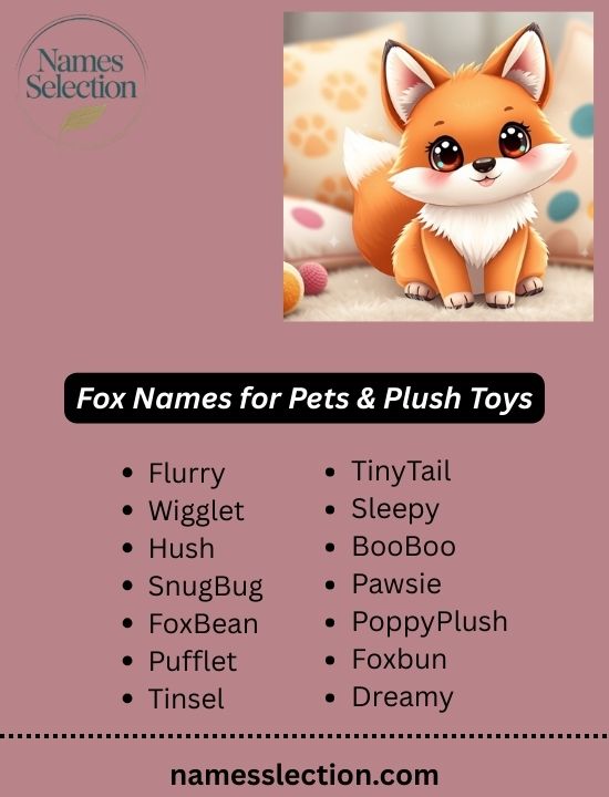 Fox Names for Pets & Plush Toys