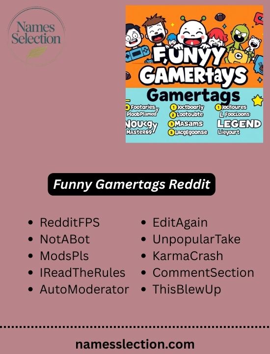 Funny Gamertags Reddit