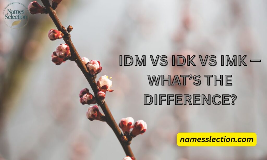IDM vs IDK vs IMK — What’s the Difference?