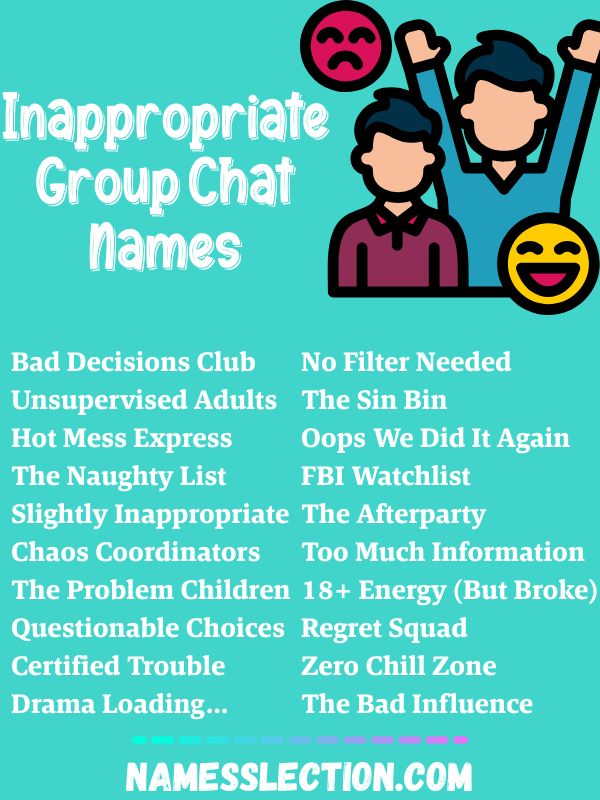 Inappropriate Group Chat Names