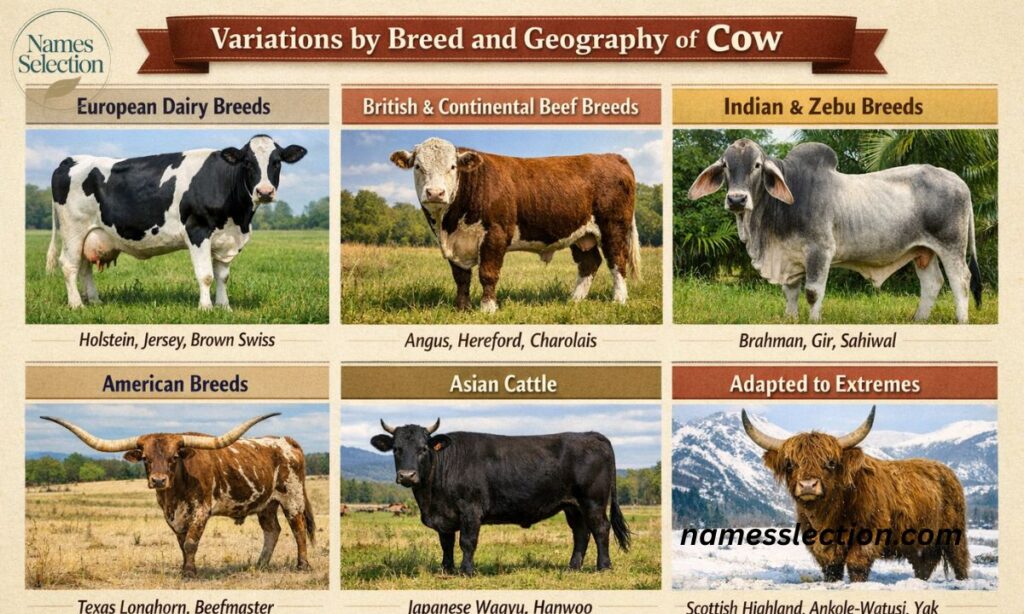 Variations by Breed and Geography of Cow