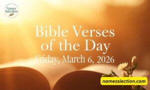 Bible Verses of the Day: Friday, March 6, 2026