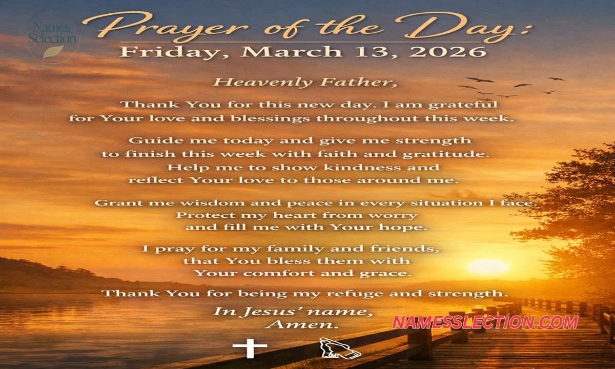 Prayer of the Day: Friday, March 13, 2026
